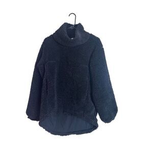 Lululemon Women's Black Cowl Neck Pullover Sweatshirt Sherpa Size 4